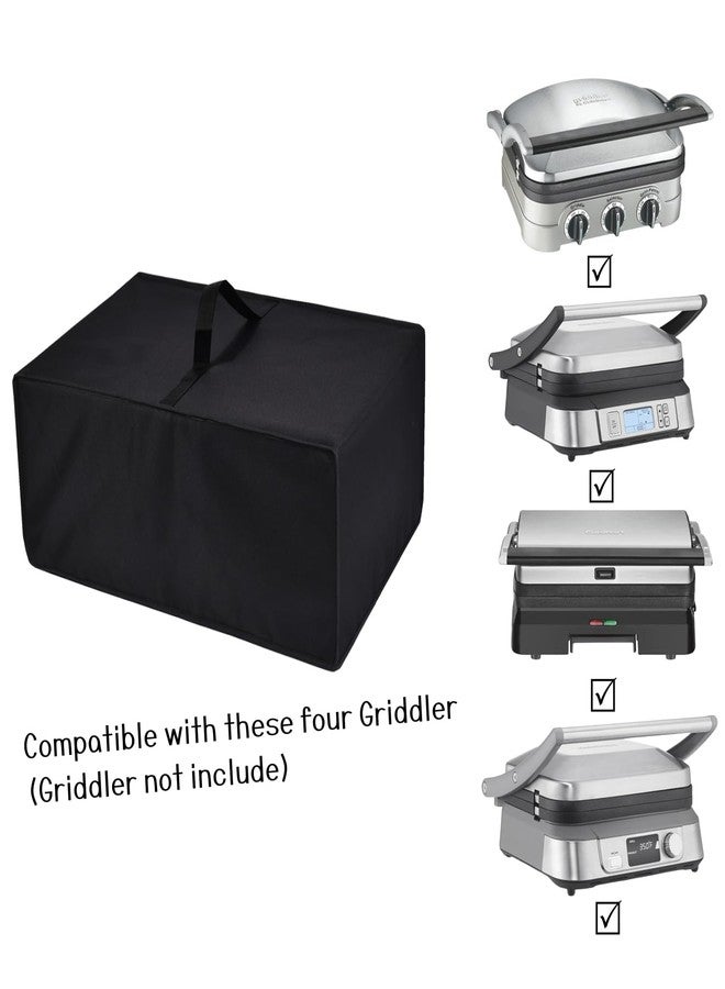 AF-WAN Heavy-Duty Dust Cover Compatible with Cuisinart Griddler GR-4NP1, GR-5BP1, GR-11, GR-6S | Waterproof, Bite-Resistant, Foldable Protector with Handles (Black) - Image 3